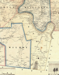 Asylum Township, Pennsylvania 1858 Old Town Map Custom Print - Bradford Co.