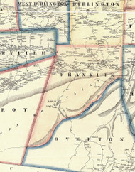 Franklin Township, Pennsylvania 1858 Old Town Map Custom Print - Bradford Co.