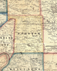 Herrick Township, Pennsylvania 1858 Old Town Map Custom Print - Bradford Co.