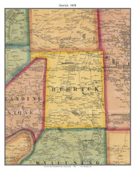Herrick Township, Pennsylvania 1858 Old Town Map Custom Print - Bradford Co.