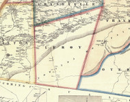 Leroy Township, Pennsylvania 1858 Old Town Map Custom Print - Bradford Co.