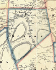 Monroe Township, Pennsylvania 1858 Old Town Map Custom Print - Bradford Co.