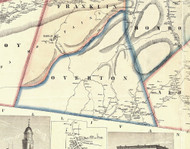 Overton Township, Pennsylvania 1858 Old Town Map Custom Print - Bradford Co.