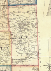 Pike Township, Pennsylvania 1858 Old Town Map Custom Print - Bradford Co.