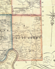 Tuscarora Township, Pennsylvania 1858 Old Town Map Custom Print - Bradford Co.