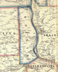 Ulster Township, Pennsylvania 1858 Old Town Map Custom Print - Bradford Co.