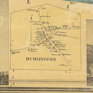 Burlington Village - Bradford Co., Pennsylvania 1858 Old Town Map Custom Print - Bradford Co.