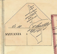 Sylvania - Bradford Co., Pennsylvania 1858 Old Town Map Custom Print - Bradford Co.