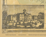 Capitol - Harrisburg, Pennsylvania 1858 Old Town Map Custom Print - Bradford Co.