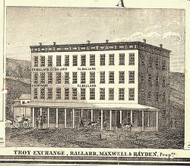 Troy Exchange - Troy, Pennsylvania 1858 Old Town Map Custom Print - Bradford Co.