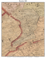 Bensalem Township, Pennsylvania 1860 Old Town Map Custom Print - Bucks Co.