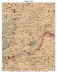 Bristol Township, Pennsylvania 1860 Old Town Map Custom Print - Bucks Co.