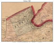 Durham Township, Pennsylvania 1860 Old Town Map Custom Print - Bucks Co.