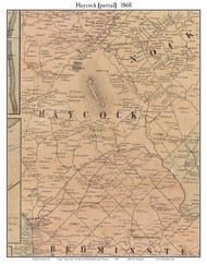 Haycock Township (partial), Pennsylvania 1860 Old Town Map Custom Print - Bucks Co.