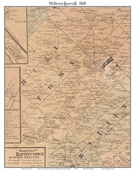 Hilltown Township (partial), Pennsylvania 1860 Old Town Map Custom Print - Bucks Co.