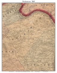 Nockamixon Township, Pennsylvania 1860 Old Town Map Custom Print - Bucks Co.