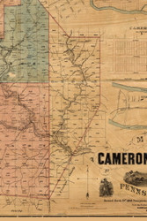 Grove Township, Pennsylvania 1870 Old Town Map Custom Print - Cameron Co.