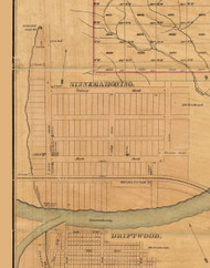 Sinnemahoning - Grove Township, Pennsylvania 1870 Old Town Map Custom Print - Cameron Co.