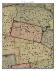 Newlin Township, Pennsylvania 1856 Old Town Map Custom Print - Chester Co.