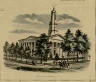 Chester Court House - Chester Co., Pennsylvania 1856 Old Town Map Custom Print - Chester Co.