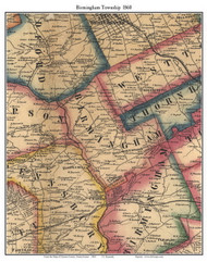 Birmingham Township, Pennsylvania 1860 Old Town Map Custom Print - Chester Co.