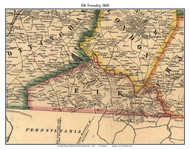 Elk Township, Pennsylvania 1860 Old Town Map Custom Print - Chester Co.