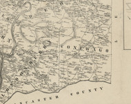 Conewago Township, Pennsylvania 1858 Old Town Map Custom Print - Dauphin Co.