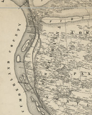 Susquehanna Township, Pennsylvania 1858 Old Town Map Custom Print - Dauphin Co.