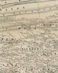 West Hanover Township, Pennsylvania 1858 Old Town Map Custom Print - Dauphin Co.