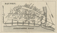 Dauphin - Dauphin Co., Pennsylvania 1858 Old Town Map Custom Print - Dauphin Co.