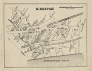 Highspire - Dauphin Co., Pennsylvania 1858 Old Town Map Custom Print - Dauphin Co.