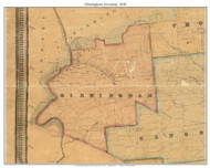 Birmingham Township, Pennsylvania 1848 Old Town Map Custom Print - Delaware Co.