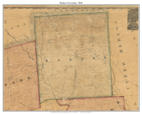 map of 189 radnor township illinois in 1930