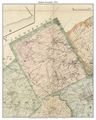Radnor Township, Pennsylvania 1876 Old Town Map Custom Print - Delaware Co.