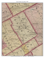 East Goshen Township, Pennsylvania 1847 Old Town Map Custom Print - Chester Co.