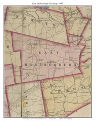 East Marlborough Township, Pennsylvania 1847 Old Town Map Custom Print - Chester Co.