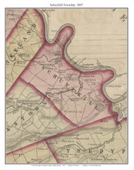 Schuylkill Township, Pennsylvania 1847 Old Town Map Custom Print - Chester Co.