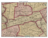 Tredyffrin Township, Pennsylvania 1847 Old Town Map Custom Print - Chester Co.