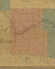 Benezet Township, Pennsylvania 1855 Old Town Map Custom Print - Elk Co.
