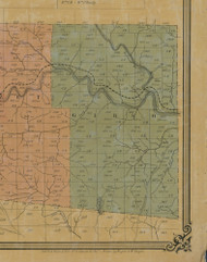Gibson Township, Pennsylvania 1855 Old Town Map Custom Print - Elk Co.