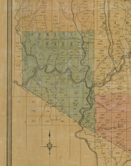 Spring Creek Township, Pennsylvania 1855 Old Town Map Custom Print - Elk Co.
