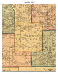 Franklin Township, Pennsylvania 1855 Old Town Map Custom Print - Erie Co.