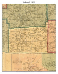 LeBoeuff Township, Pennsylvania 1855 Old Town Map Custom Print - Erie Co.