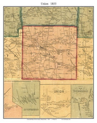 Union Township, Pennsylvania 1855 Old Town Map Custom Print - Erie Co.