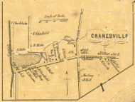 Cranesville - Elk Creek Township, Pennsylvania 1855 Old Town Map Custom Print - Erie Co.