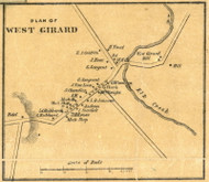 West Girard Village - Girard Township, Pennsylvania 1855 Old Town Map Custom Print - Erie Co.