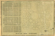 Erie Cemetery - Mill Creek Township, Pennsylvania 1855 Old Town Map Custom Print - Erie Co.