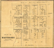 Wattsburgh - Venango Township, Pennsylvania 1855 Old Town Map Custom Print - Erie Co.