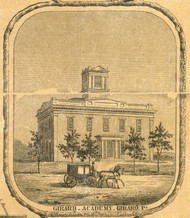 Girard Academy - Girard Township, Pennsylvania 1855 Old Town Map Custom Print - Erie Co.