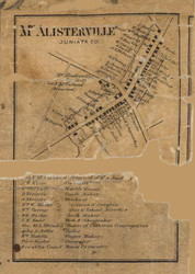 McAllisterville - Juniata Co., Pennsylvania 1863 Old Town Map Custom Print - Juniata Co.